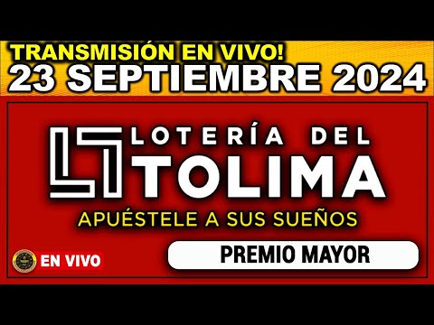 Resultado LOTERIA DEL TOLIMA LUNES 23 de septiembre 2024