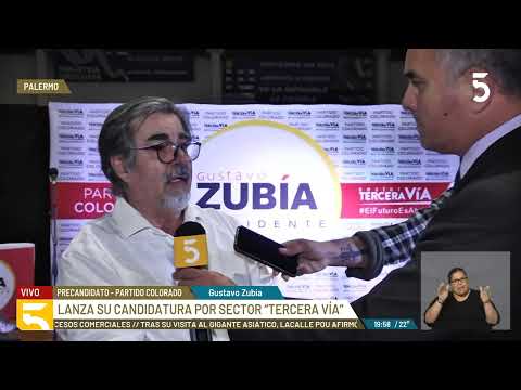 El diputado colorado Gustavo Zubía lanzó su precandidatura presidencial, por el sector Tercera Vía