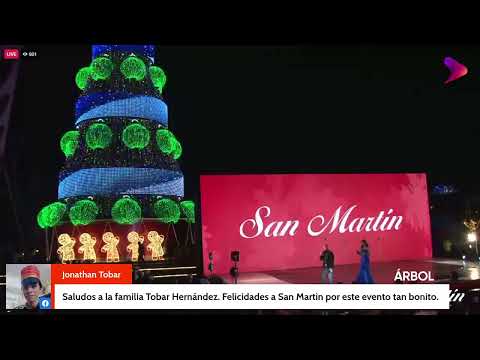 Encendido de árbol de Navidad Panadería San Martín