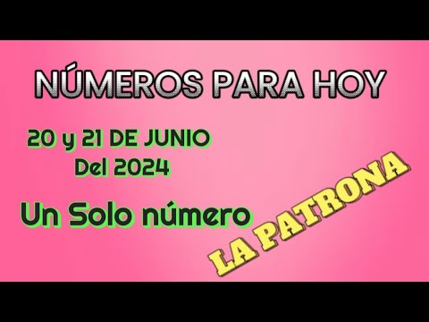 Regalo  un solo número para hoy 20 Y 21 DE JUNIO  ( LA PATRONA )