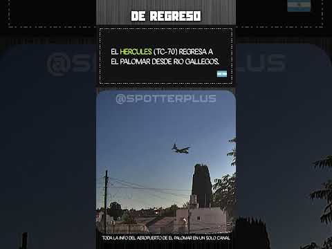 El gran Hércules tc70 Fuerza Aérea #argentina regresa a *EL PALOMAR* desde RIO GALLEGOS