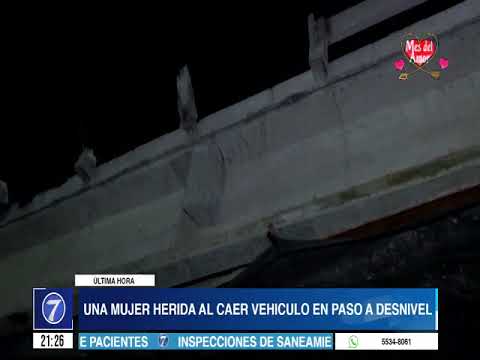 Accidente en el puente de entrada a San Cristóbal deja a una mujer herida