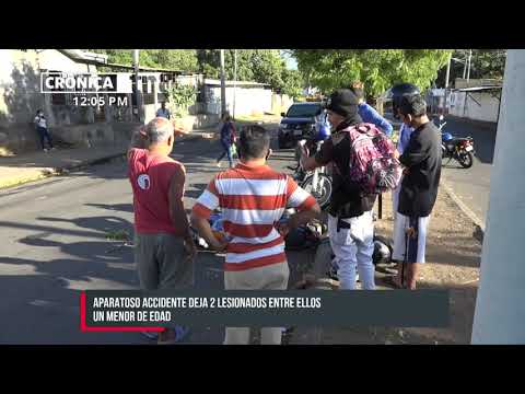 Percance vial en Managua deja dos lesionados, entre ellos un menor - Nicaragua