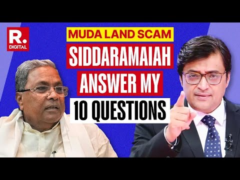 Arnab Fires 10 Questions To Siddaramaiah Over MUDA Land Scam | Republic TV LIVE