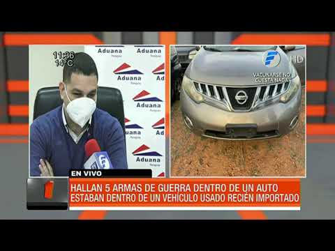 Hallan armas de guerra dentro de un vehículo importado de Chile