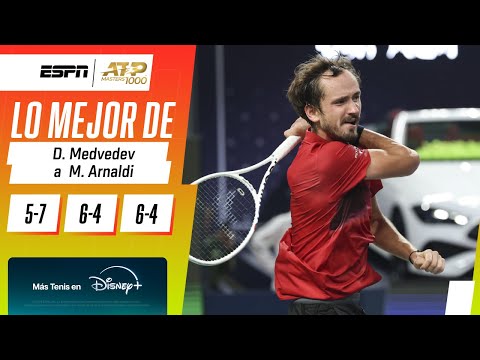 MEDVEDEV  SE IMPUSO ANTE ARNALRDI Y ESTÁ EN LOS OCTAVOS DEL MASTERS 1000 DE SHANGHAI | RESUMEN