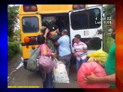 414 personas fueron evacuadas en Cárdenas, Rivas, por el Ejército Nacional