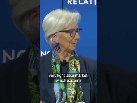 Lagarde Says Euro-Zone Economy Is Showing Signs of Recovery
