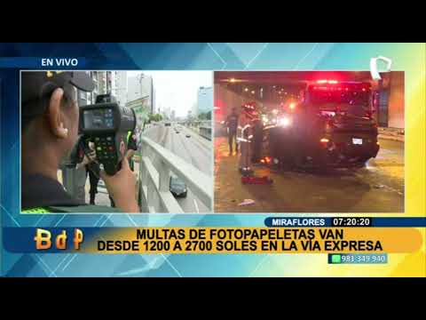 Miraflores: 9 000 infracciones por exceso de velocidad en lo que va de año