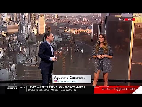 Agustina Casanova debutó en SportsCenter AM - ESPN 31/8/2021