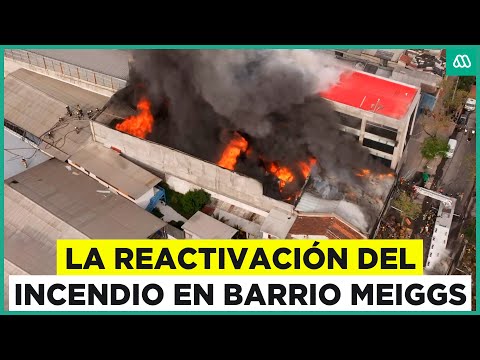 Así fue la reactivación del incendio en el Barrio Meiggs