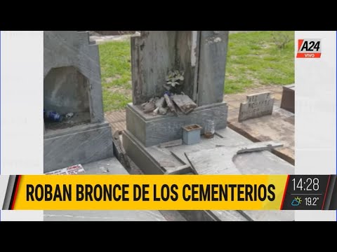 Delincuentes en el cementerio: profanan tumbas y se roban el bronce