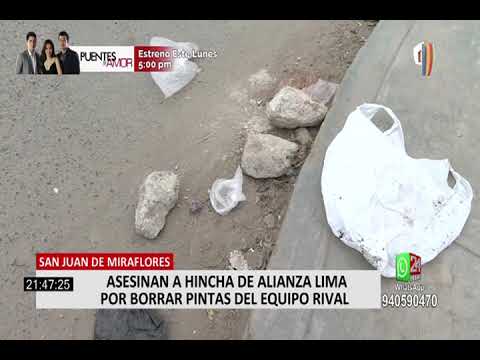 SJM: hincha de Alianza Lima fue asesinado por borrar pintas de la U