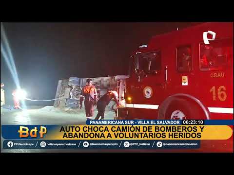 VES: camión de bomberos se vuelca cuando se dirigían a atender una emergencia