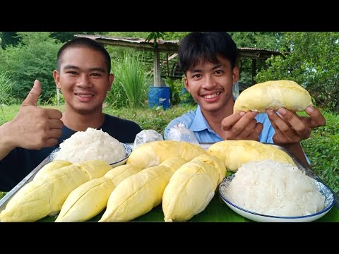 ข้าวเหนียวทุเรียนพูใหญ่ๆจัดให