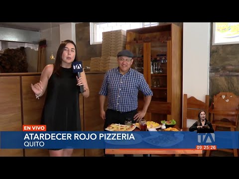 'Atardecer Rojo' es una pizzería en el sur de Quito que cocina en leña