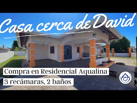 Venta de casa en Aqualina, Aguacatal. Casa de 3 recámaras 2 baños en Chiriquí. 6981.5000