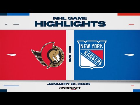 NHL Highlights | Senators vs. Rangers - January 21, 2025