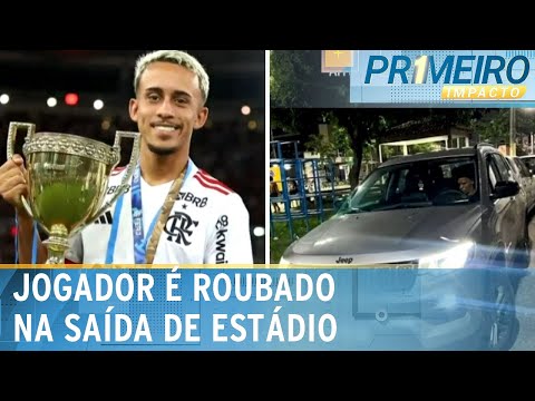 Após ser campeão carioca, jogador do Flamengo tem carro roubado | Primeiro Impacto (08/04/24)