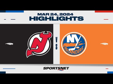 NHL Highlights | Devils vs. Islanders - March 24, 2024