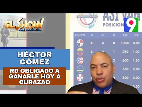 Héctor Gómez: “RD obligado a ganar en el día de hoy a Curazao” | El Show del Mediodía