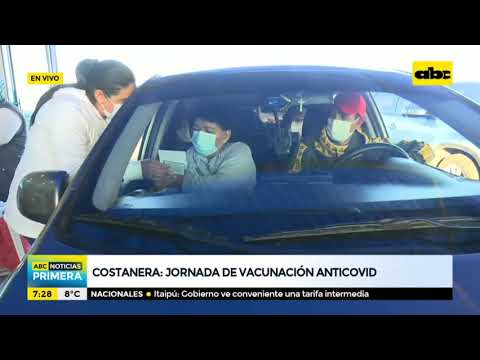 Gran afluencia de vehículos en el autovac en la Costanera de Asunción