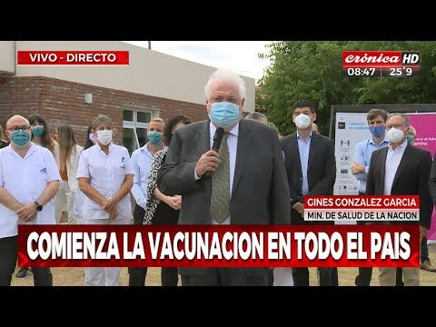 Ginés González García lanzó oficialmente la campaña de vacunación