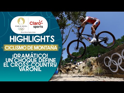 #Paris2024 Ciclismo de montaña | ¡Dramático! Un choque define el Cross-country varonil | Highlights