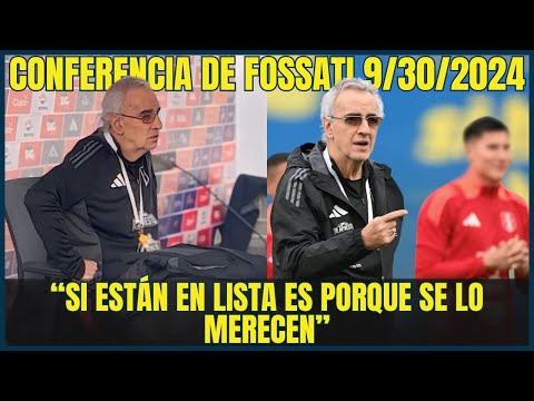 ESTÁN PORQUE LO MERECEN CONFERENCIA de PRENSA de JORGE FOSSATI para las ELIMINATORIAS  2026