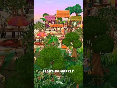 水上マーケット🌴キャンプ場レイアウト #ポケ森