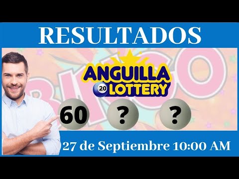 Resultados de la loteria Anguilla Lottery 10 AM Lunes 27 de Septiembre