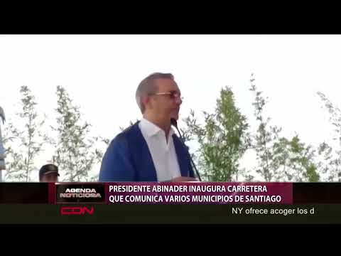 Presidente Abinader inaugura carretera que comunica varios municipios de Santiago