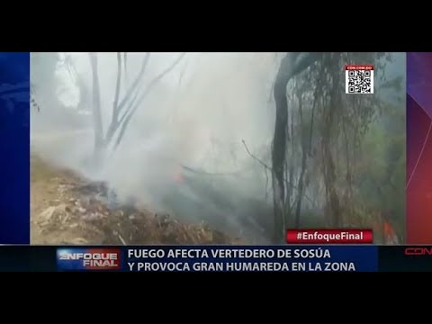 Fuego afecta vertedero de Sosúa y provoca gran humareda en la zona