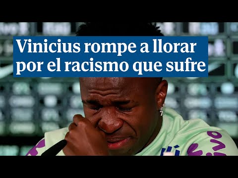 Vinicius rompe a llorar en Valdebebas al hablar sobre el racismo