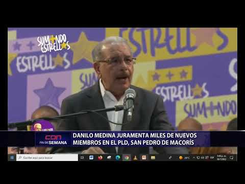 Danilo Medina juramenta nuevos miembros en el PLD en San Pedro de Macorís