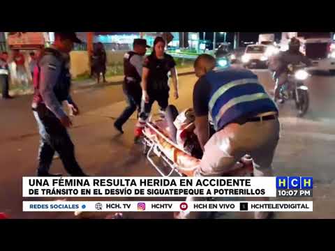 Una mujer resulta gravemente herida tras un accidente de tránsito en Siguatepeque