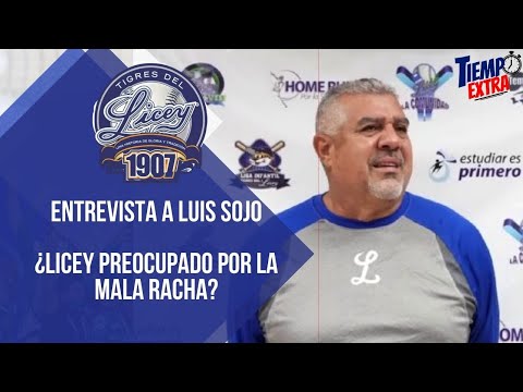 Entrevista a Luis Sojo, Manager de los Tigres del licey, habla de la mala racha del equipo en Lidom