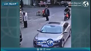 لحظة وفاة شاب في حادث سير