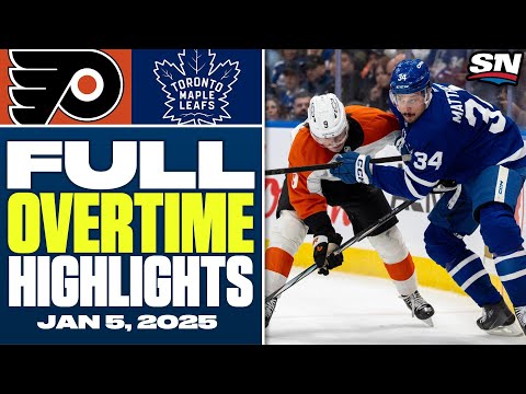 Philadelphia Flyers at Toronto Maple Leafs | FULL Overtime Highlights - January 5, 2025