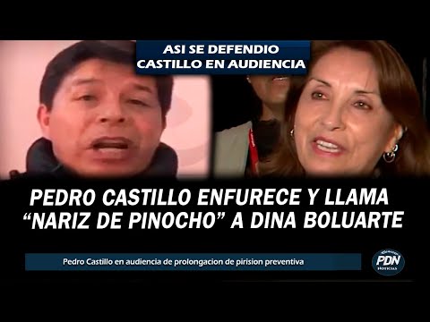 PEDRO CASTILLO LLAMA NARIZ DE PINOCHO A DINA BOLUARTE: AUDIENCIA DE PROLONGACION PRISION PREVENTIVA