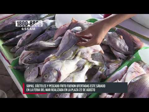 Variedad de platillos y productos pesqueros en la feria del mar - Nicaragua