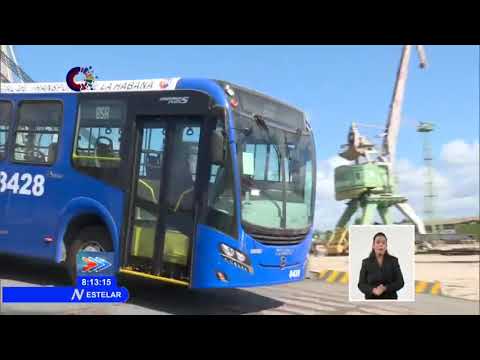 Concluye operación de descarga de los Ómnibus donados por Japón a Cuba