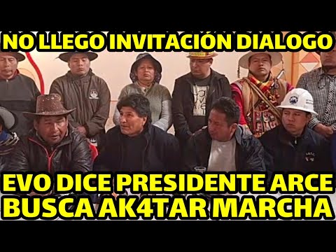 EVO MORALES RECHAZA QUE GOBIERNO PLANIFIQUE R3PRIMIR MARCHA PACIFICA DEL PUEBLO..