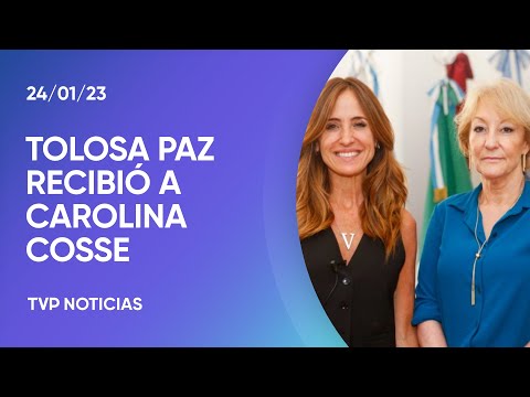 Tolosa Paz recibió a la intendenta de Montevideo