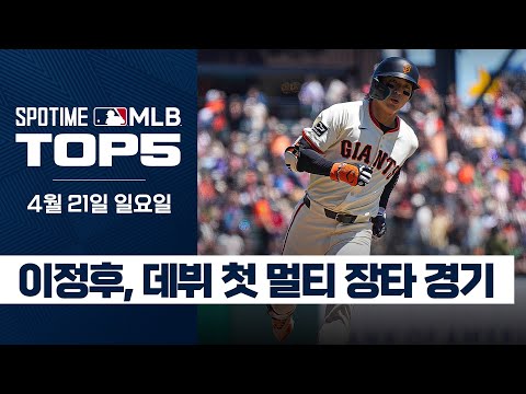 아, 아깝다! 스플래시 히트, 이정후의 첫 리드오프 홈런｜4월 21일 MLB TOP5