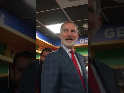 Felipe VI a los jugadores en el vestuario de España: Si seguís jugando así, va a haber alegrías