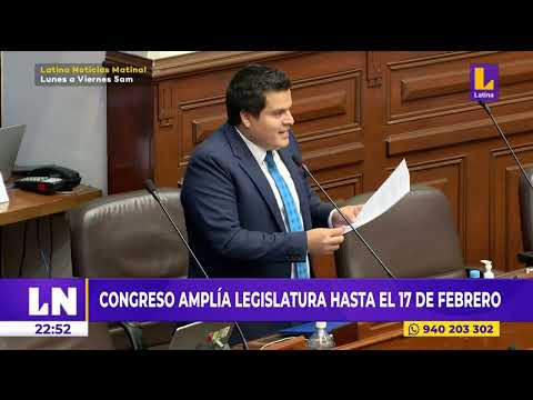 Congreso de la República amplía legislatura hasta el 17 de febrero