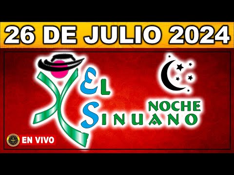 Resultado SINUANO NOCHE VIERNES 26 de julio de 2024 #chance #sinuanonoche