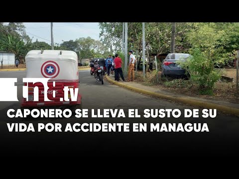«Se me fue el alma»: Susto de un caponero al ser chocado en Managua - Nicaragua