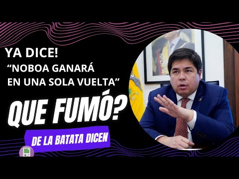 Ya se pasaron o se fumaron la barata! Noboa en una sola vuelta dice Wong